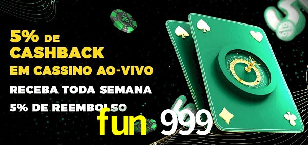 Promoções do cassino ao Vivo fun 999
